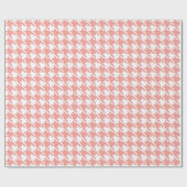 Retro-Pink-Hahnentrittmuster-Wrapping-Papier Geschenkpapier (Flach)