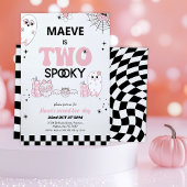 Retro Pink Halloween Zwei Spooky 2. Geburtstag Einladung