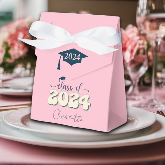 Retro Pink-Klasse 2024 Abschluss Geschenkschachtel