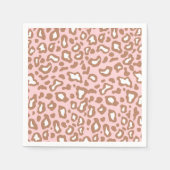 Retro Pink Leopard Animal Print Partys Napkins Serviette (Vorderseite)