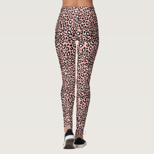Retro Pink Leopard Leggings (Rückseite)