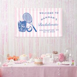 Retro Pink Letzte Swing vor dem Ring Tennis Bach Banner