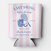 Retro Pink Letzte Swing vor dem Ring Tennis Bach Dosenkühler (Vorderseite)