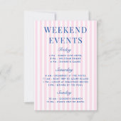 Retro Pink Letzte Swing vor dem Ring Tennis Bach Einladung (Rückseite)