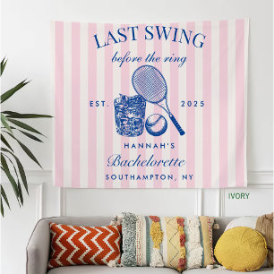 Retro Pink Letzte Swing vor dem Ring Tennis Bach Fleecedecke