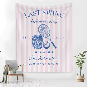 Retro Pink Letzte Swing vor dem Ring Tennis Bach Fleecedecke