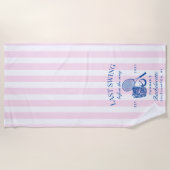Retro Pink Letzte Swing vor dem Ring Tennis Bach Strandtuch (Vorderseite)