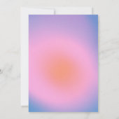 Retro Pink Lila Gradient 40. Geburtstag Party Einladung (Rückseite)