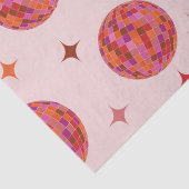 Retro Pink Lila Orange Balls mit Sternen Seidenpapier (Detail)