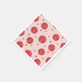 Retro Pink Lila Orange Balls mit Sternen Serviette (Ecke)