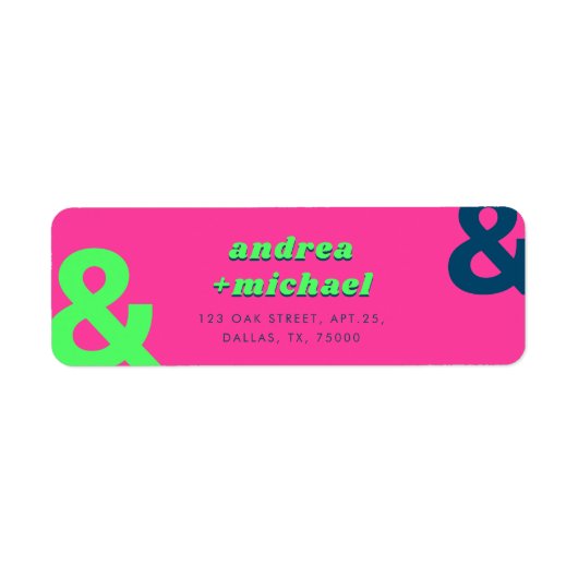 Retro Pink Limon Aquamarin Groovy Ampersand 70er W (Vorne)