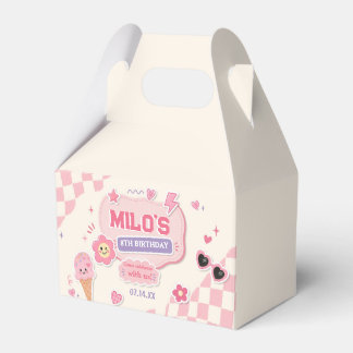 Retro-Pink-Mädchen-Geburtstag Geschenkschachtel