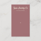 Retro Pink Minimal 1 Button Schmuck Business Card Visitenkarte (Vorderseite)
