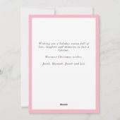 Retro Pink & Mint Green Pattern 3 Foto Weihnachten (Rückseite)