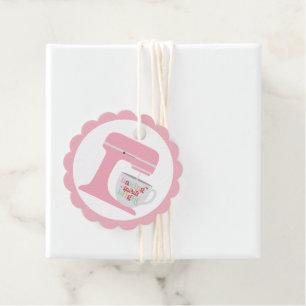 Retro Pink Mixer Baking Spirit's Helle Weihnachten Geschenkanhänger