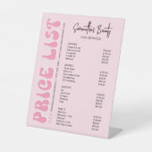 Retro Pink Moderner Wellness-Center Salon oder Sho Sockelschild (Vorderseite)