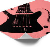 Retro Pink Music Poster (Ecke)