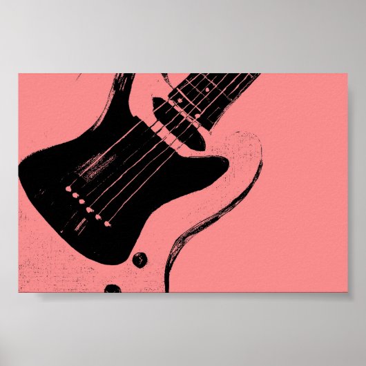 Retro Pink Music Poster (Vorne)