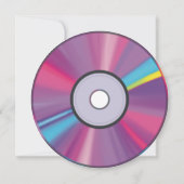 Retro Pink Music Producer CD DJ Business Card Einladung (Rückseite)