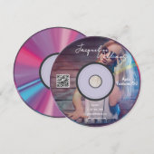 Retro Pink Music Producer CD DJ Business Card Einladung (Vorne/Hinten)