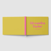 Retro Pink Niedliche Ästhetik  Abschluss Gästebuch (Voll)
