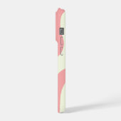 Retro Pink Nostalgische Katze iPhone Hülle (Linke Seite)