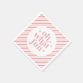 Retro Pink Oh, was Spaß Serviette (Ecke)