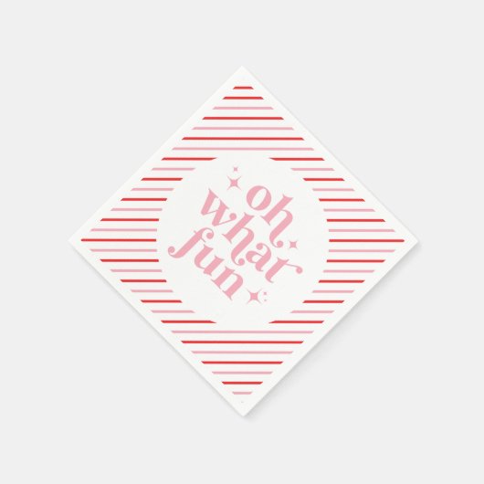 Retro Pink Oh, was Spaß Serviette (Ecke)