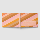 Retro Pink Orange Custom Brautparty Vielen Dank Gästebuch (Voll)
