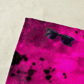 Retro Pink Paint Spritzer Beach Handtuch (Beispiel)