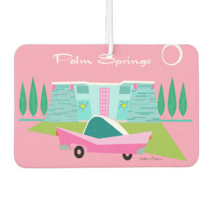 Retro Pink Palm Springs Air Freshener Autolufterfrischer
