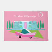 Retro Pink Palm Springs Door Mat Fußmatte (Vorderseite)