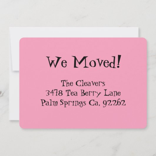 Retro Pink Palm Springs Einladung (Rückseite)