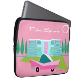 Retro Pink Palm Springs Electronics Bag Laptopschutzhülle (Vorne Rechts)