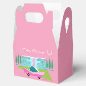 Retro Pink Palm Springs Gefälligkeitsbox Geschenkschachtel (Geöffnet)
