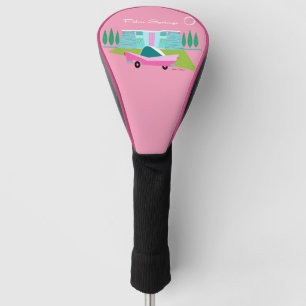 Retro Pink Palm Springs Golf Head Cover Headcover