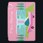 Retro Pink Palm Springs iPad Smart Cover<br><div class="desc">Zwischen dem rosa Hintergrund, der türkisfarbenen Mitte des Jahrhunderts modernen Zuhause, und dem klassischen 1950er-Jahre-Auto, könnte dieses Design nicht mehr Palm Springs sein, wenn es es in den Wolken sagte. Oh, warte, es sagt es in den Wolken! Der blaue und aquamarine Stein des Hauses wird durch die sputnik-Leuchten, die die...</div>