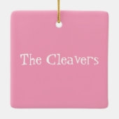 Retro Pink Palm Springs Keramik Ornament (Rückseite)