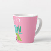 Retro Pink Palm Springs Latte Tasse (Rechte Ecke)