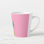 Retro Pink Palm Springs Latte Tasse (Rechts)