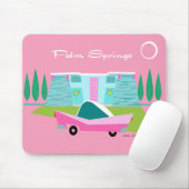 Retro Pink Palm Springs Mousepad (Mit Mouse)