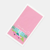 Retro Pink Palm Springs Paper Napkin Serviette (Ecke)
