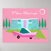 Retro Pink Palm Springs Poster (Vorne)