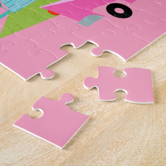 Retro Pink Palm Springs Puzzle (Seite)