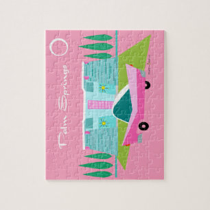 Retro Pink Palm Springs Puzzle