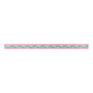 Retro Pink Palm Springs Ribbon Satinband