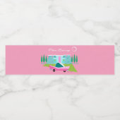 Retro Pink Palm Springs Set für Lebensmittel und G Wasserflaschenetikett (Einzelnes Label)