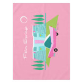 Retro Pink Palm Springs Tableclout Tischdecke (Vorderseite)