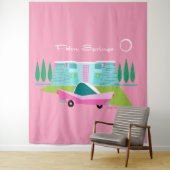 Retro Pink Palm Springs Tapestry Wandteppich (Beispiel)