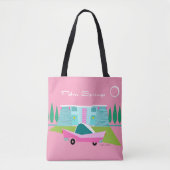 Retro Pink Palm Springs Tasche (Vorderseite)